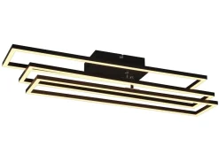 Lampa sufitowa LED ramka czarna CORSO z pilotem