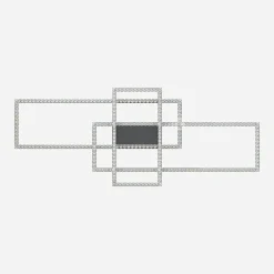 Lampa sufitowa LED ramka czarna ERVI z pilotem