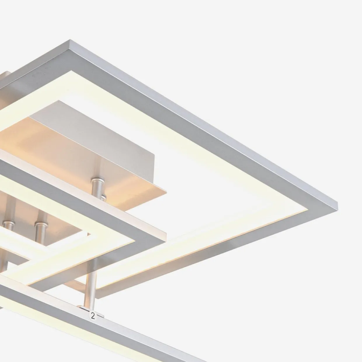 Lampa sufitowa LED ramka srebrna MODESTO