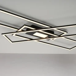Lampa sufitowa LED 45W czarna ASMIN z pilotem