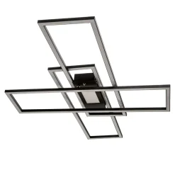 Lampa sufitowa LED 45W czarna ASMIN z pilotem
