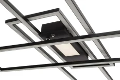 Lampa sufitowa LED 45W czarna ASMIN z pilotem
