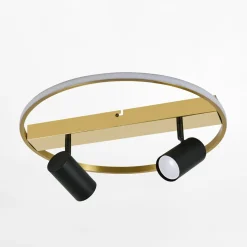 Lampa sufitowa LED 12W 2xGU10 czarno-złoty VIENNA