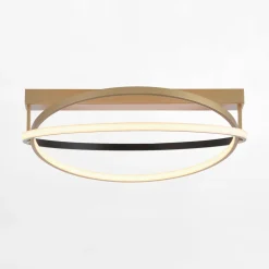 Lampa sufitowa LED Wi-Fi czarno-złota Q-BELUGA z pilotem