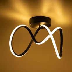 Lampa sufitowa LED wstęga czarna CLINT 41 cm