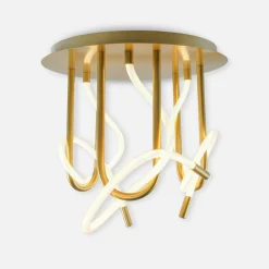 Lampa sufitowa LED złota BALBO 50 cm