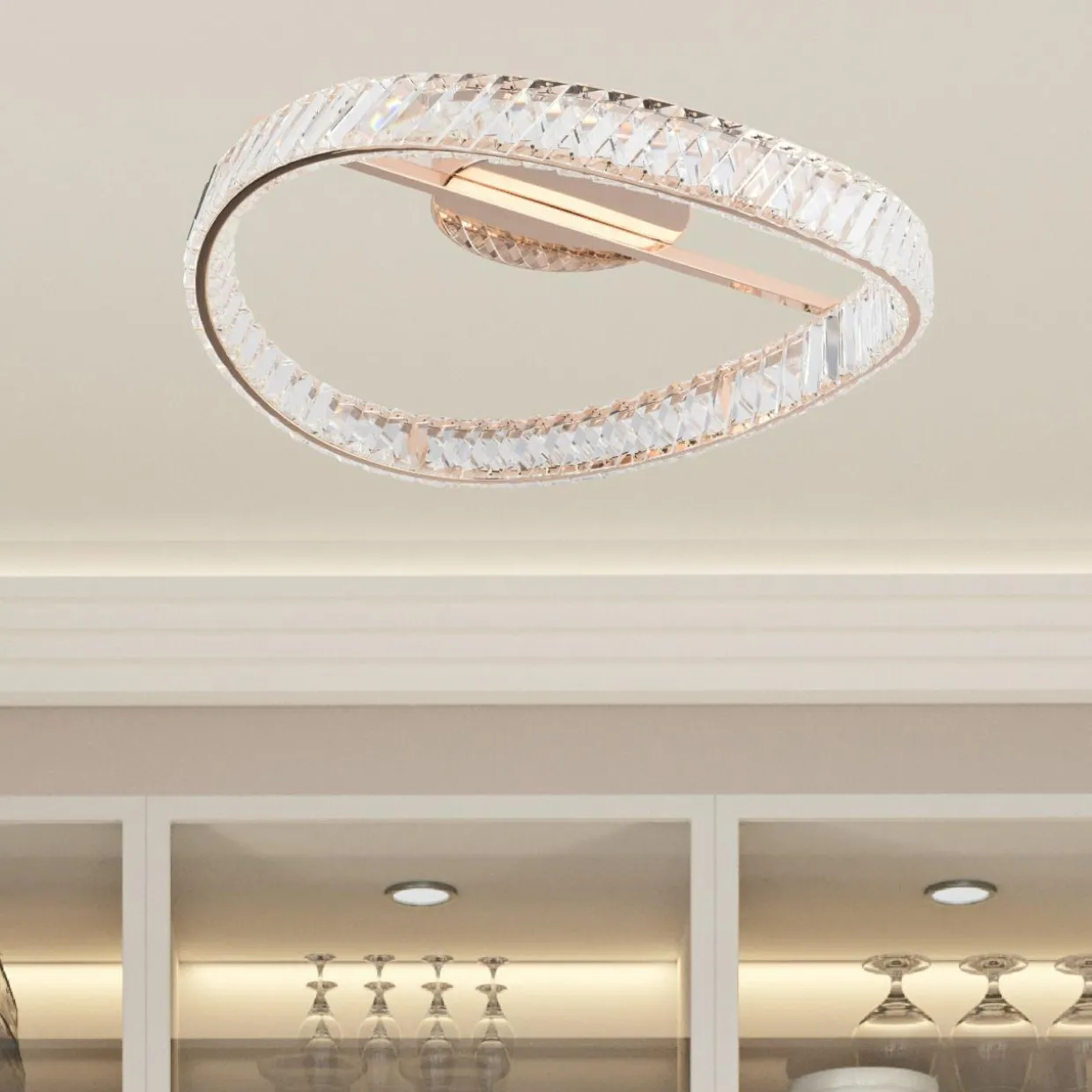 Lampa sufitowa LED złota GANO