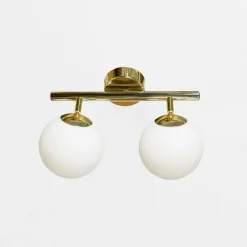 Lampa sufitowa listwa 2 kule złota DRUM