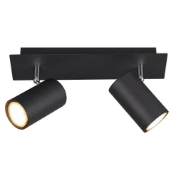 Lampa sufitowa listwa 2 reflektory czarna MARLEY