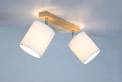 Lampa sufitowa listwa 2-punktowa abażur biały DRINO