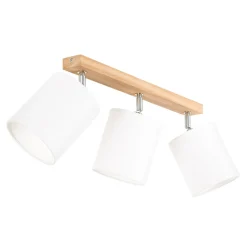 Lampa sufitowa listwa 3-punktowa abażur biały DRINO