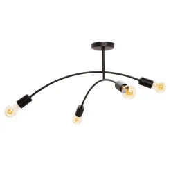Lampa sufitowa loftowa czarna KORTE 4