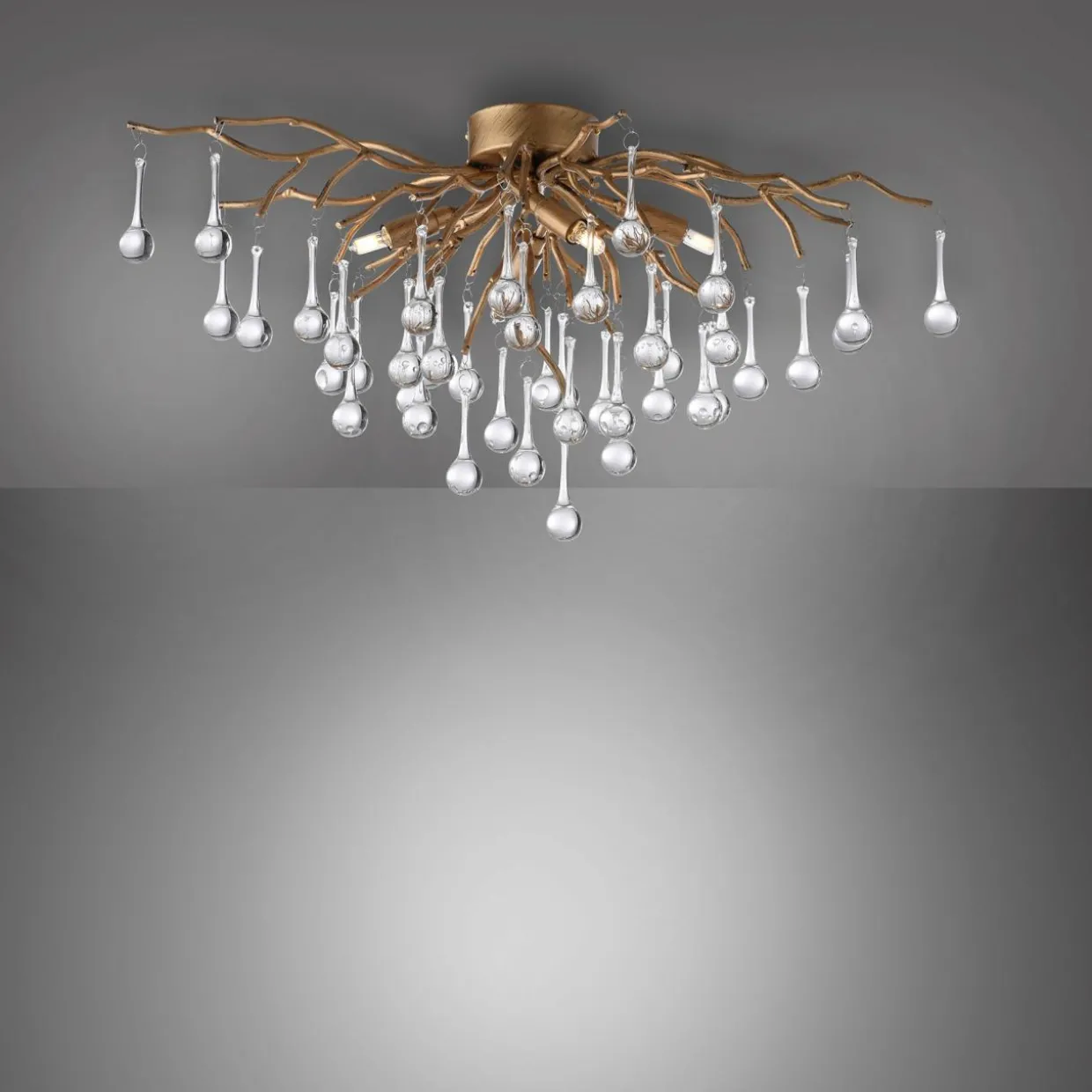 Lampa sufitowa miedziana ICICLE 30x60 cm