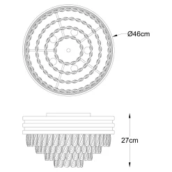 Lampa sufitowa NAICA C0525-05A-P7D7