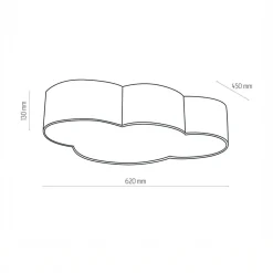 Lampa sufitowa pastelowy róż CLOUD 4