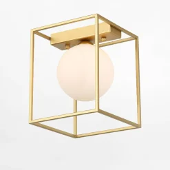 Lampa sufitowa pojedyncza złota MEDIAMO