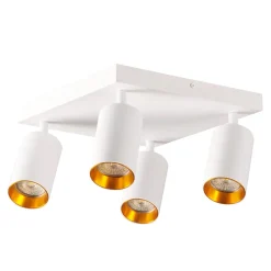 Lampa sufitowa 4-punktowa biało-złota MARIBEL IV