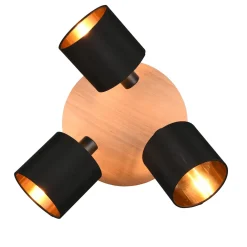 Lampa sufitowa 3-punktowa czarna TOMMY
