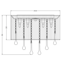 Lampa sufitowa RLX92174-8A VERONA