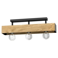 Lampa sufitowa rustykalna drewniana MILUZA III