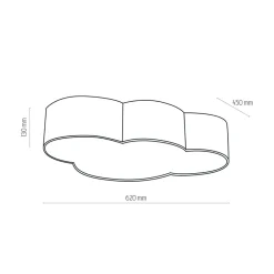 Lampa sufitowa szara CLOUD 4