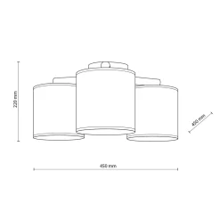 Lampa sufitowa szara DEVA NATURE III