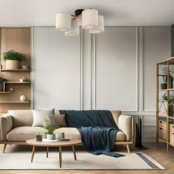 Lampa sufitowa szara DEVA NATURE IV