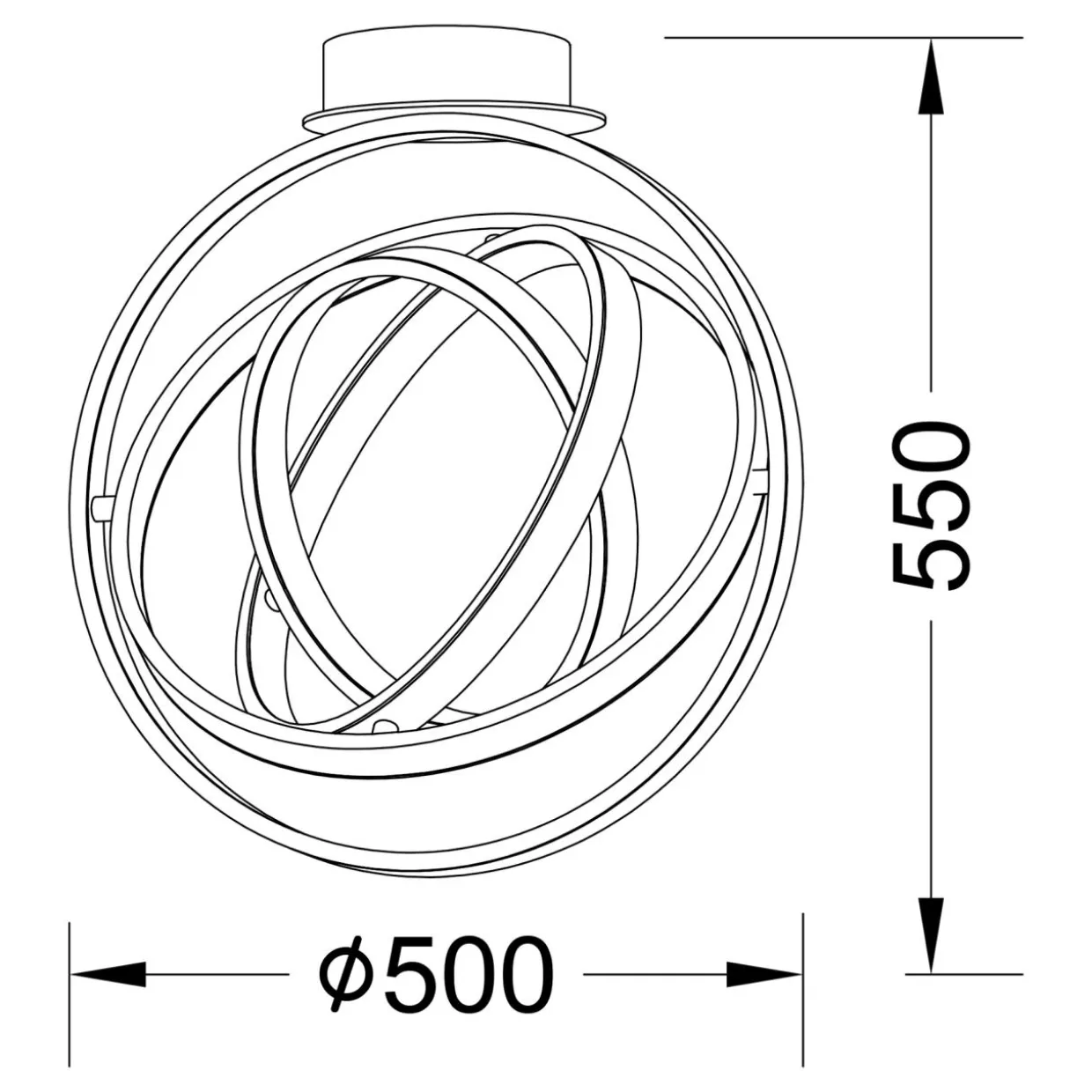 Lampa sufitowa TESS LED czarna