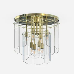 Lampa sufitowa transparentne szkło złota NIRA φ43 cm