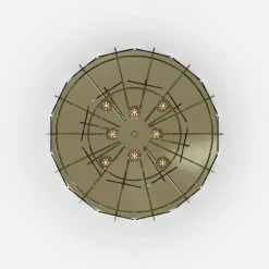 Lampa sufitowa transparentne szkło złota NIRA φ43 cm