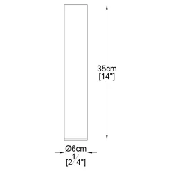 Lampa sufitowa tuba francuskie złoto LOYA 35 cm