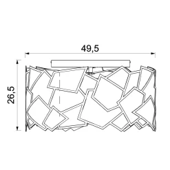 Lampa sufitowa tytanowe złoto CAMO III