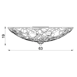 Lampa sufitowa tytanowe złoto ARION III