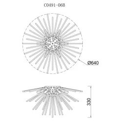 Lampa sufitowa URCHIN C0491-06B-F7DY