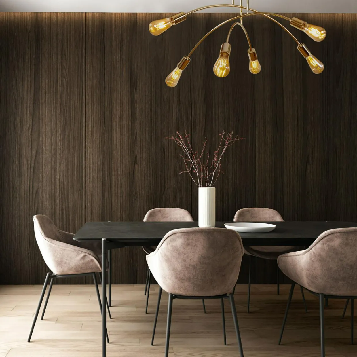 Lampa sufitowa złota KORTE 43 cm