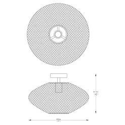 Lampa sufitowa złota ORION