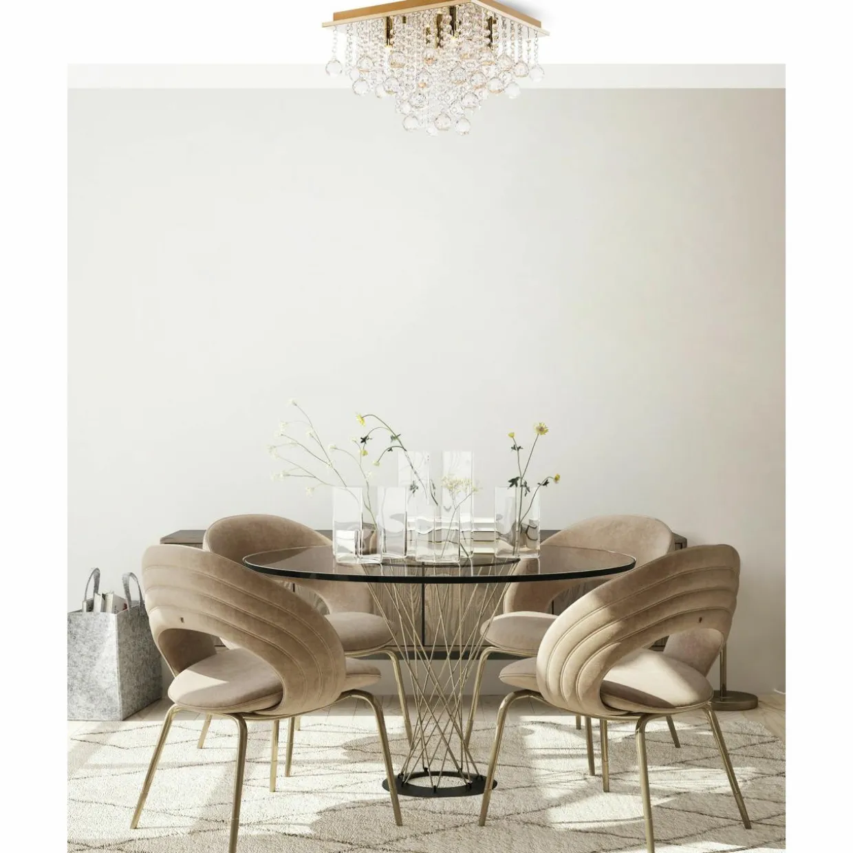 Lampa sufitowa złota RANGEL