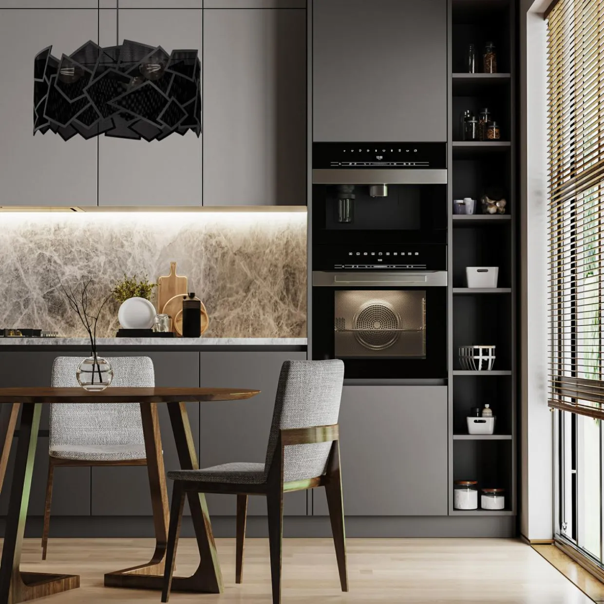 Lampa wiszaca czarna CAMO III