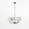 Lampa wisząca 4 abażury CHICAGO LINEN