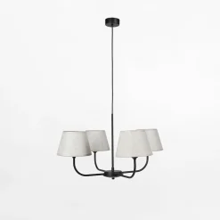 Lampa wisząca 4 abażury CHICAGO LINEN