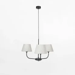 Lampa wisząca 3 abażury CHICAGO LINEN