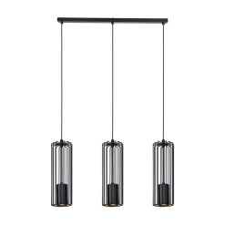 Lampa wisząca 3 klosze listwa czarna FALCON