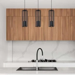 Lampa wisząca 3 klosze listwa czarna FALCON