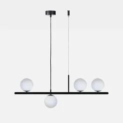 Lampa wisząca 4 kule czarna FARO