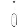 Lampa wisząca 2 kule czarna PARVA