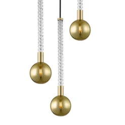 Lampa wisząca 3 kule złota MIDA