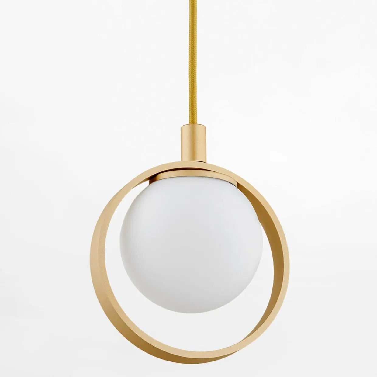 Lampa wisząca 4 kuliste klosze złota SATURNIA