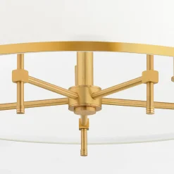 Lampa wisząca abażur biało-złota ABBANO