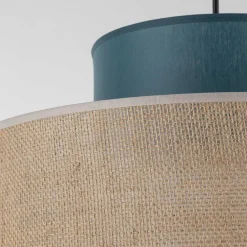 Lampa wisząca abażur DUO JUTA GREEN