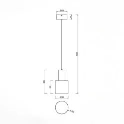 Lampa wisząca beżowa AGUDO